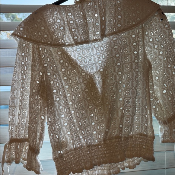 NWOT Anthropologie Porridge White Eyelet Anglaise top size XS - Picture 5 of 6